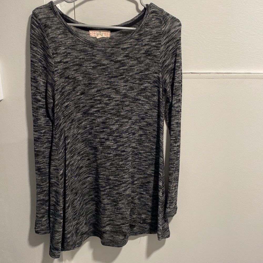 Pink Republic Gray / Black longsleeve sweater dress — size small